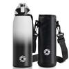 FJbottle 1 Liter Vacuum Insulated Sports Keeps Hot and Cold Drinks Hot or Wide Easy To Stainless Includes a Water Bottle Cover and Cleaning Stylish