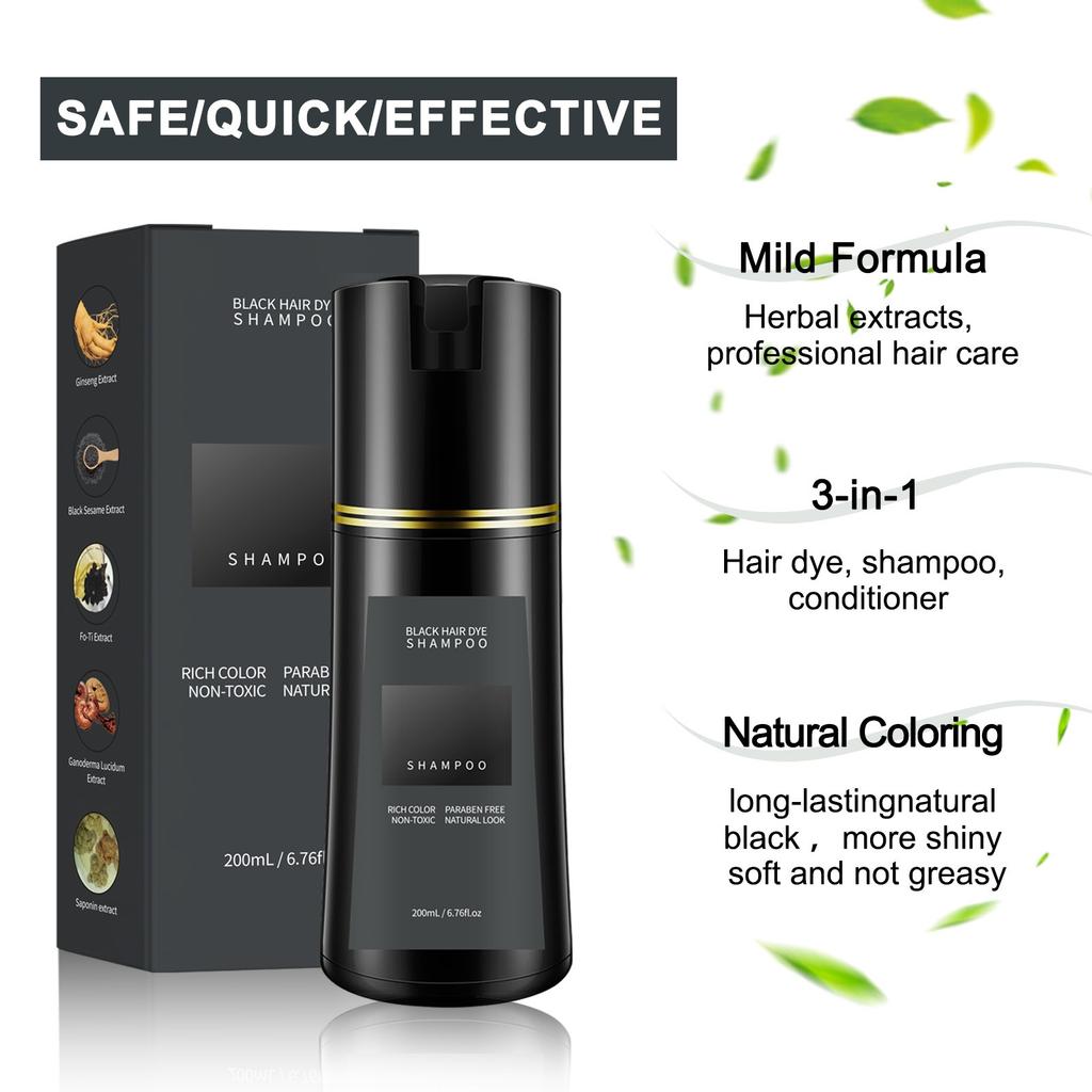 Dyestuff Shampoo Шампунь Нежно и быстро окрашивает, не раздражает окрашивание(светло-коричневый, темно-коричневый, черный 200мл