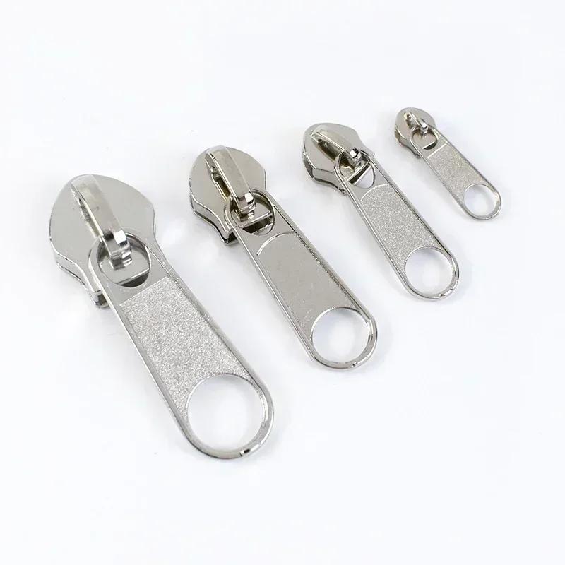 10-30 шт. Слайдер для молнии 3#, 5#, 8#, 10# для нейлоновой молнии, одинарный/двойной пуллер для молний, язычок, головка для молнии, аксессуар для шитья