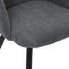 Fauteuil imitation chêne "Céleste" en velours côtelé Atmosphéra - Gris