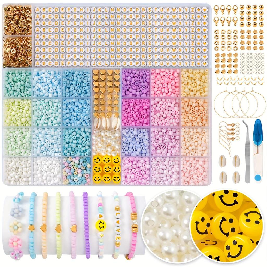 3mm Glass Seed Beads: 120,000-Piece DIY Friendship Bracelet & Jewelry Making Kit