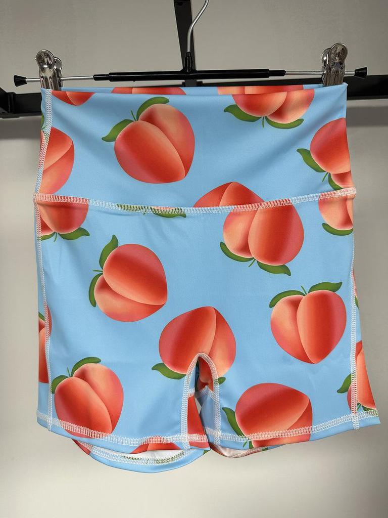 Спортивные шорты для йоги с принтом в европейско-американском стиле с высокой талией для женщин