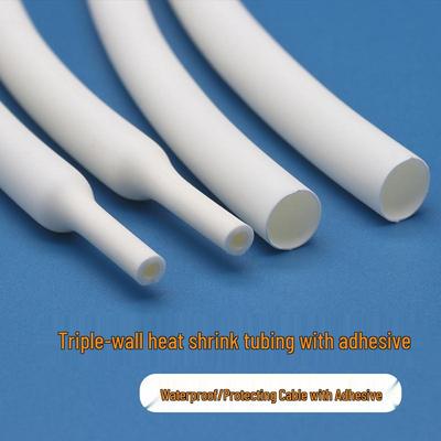 Трехслойная термоусадочная трубка с клеем, белая, водонепроницаемая, изолированная, коэффициент усадки 3X, 1.6-39мм