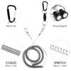 2pcs Magnetic Net Release Holder Keeper Landing Net Connector with Coiled Lanyard for Fly Fishing