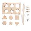 Wooden Shape Puzzles Early Educational Fine Motor Skills Development Shape Peg Puzzle Board for