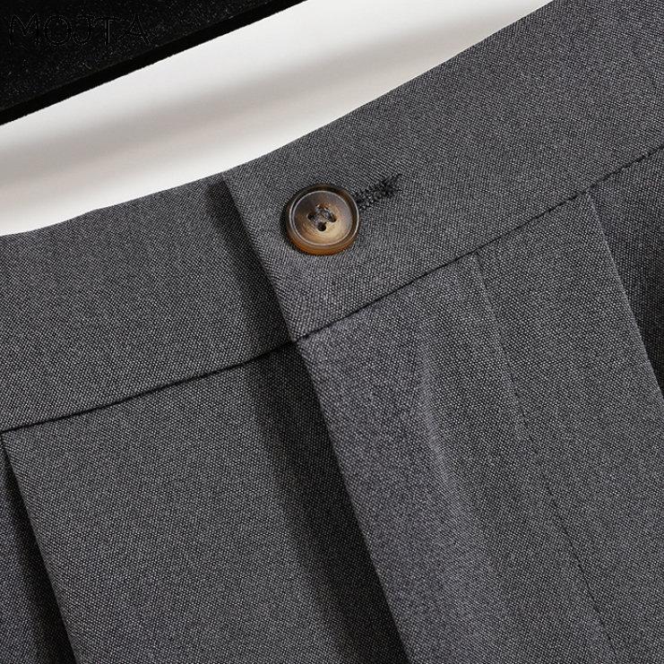 MOJTA Rear Split Skirt Mid-length Women's High-waist Straight Loose Plus Size Slim Skirt