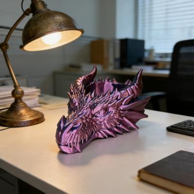 Подставка-лоток "Голова Дракона" 3D-печать Готический Органайзер для стола Держатель для ключей, украшений на стол для прихожей, домашнего офиса, спальни, туалетного столика, прикроватной тумбочки