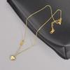 Asymmetric Heart-Shaped 18K Gold Titanium Steel Necklace for Women - Luxury Clavicle Chain