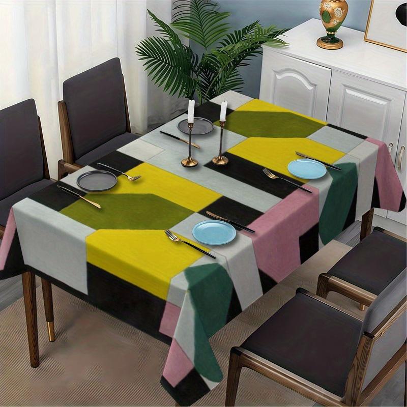 2D Flat Banner, 1pc Pack, Machine Washable Soft Rectangular Tablecloth, Suitable for Dining Tables/Coffee Tables/Coffee Tables, Picnics and Camping, M