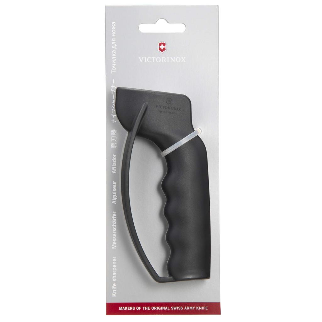 Точилка для ножей VICTORINOX Точилка для ножей, которую можно затачивать до острого края, черно-серая, слайдерного типа 7.8715
