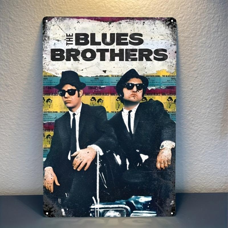 Vintage The Blues Brothers Movie Metal Poster Collectible Iron Sign Wall Hanging Decor for Bedroom English Text Retro Desi