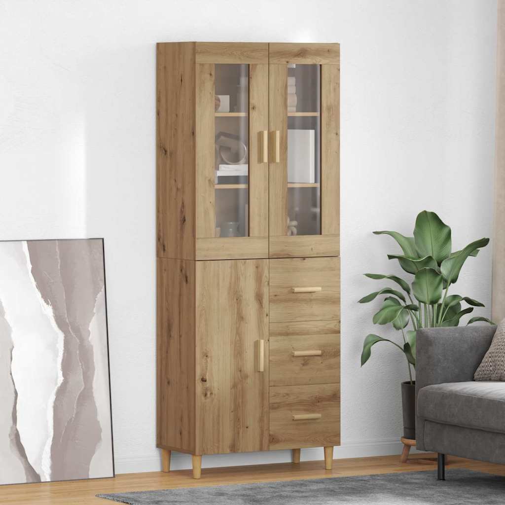 Высокий комод Artisan Oak 69,5 x 34 x 180 см ДСП