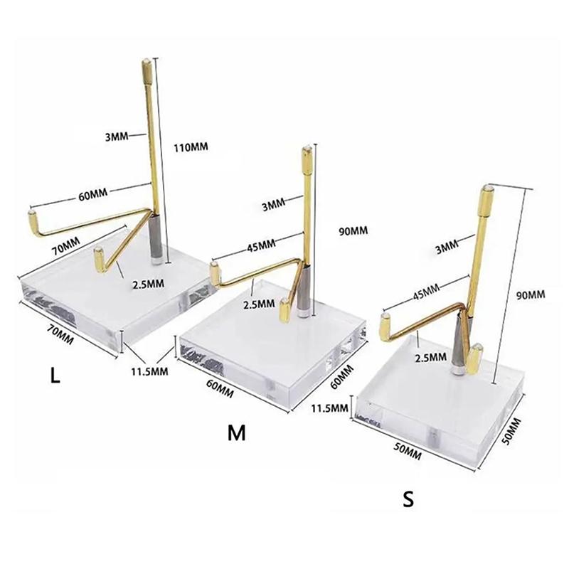 Металлическая минеральная витрина с акриловой основой для шариковой основы, каменная полка, украшение дома, ремесла