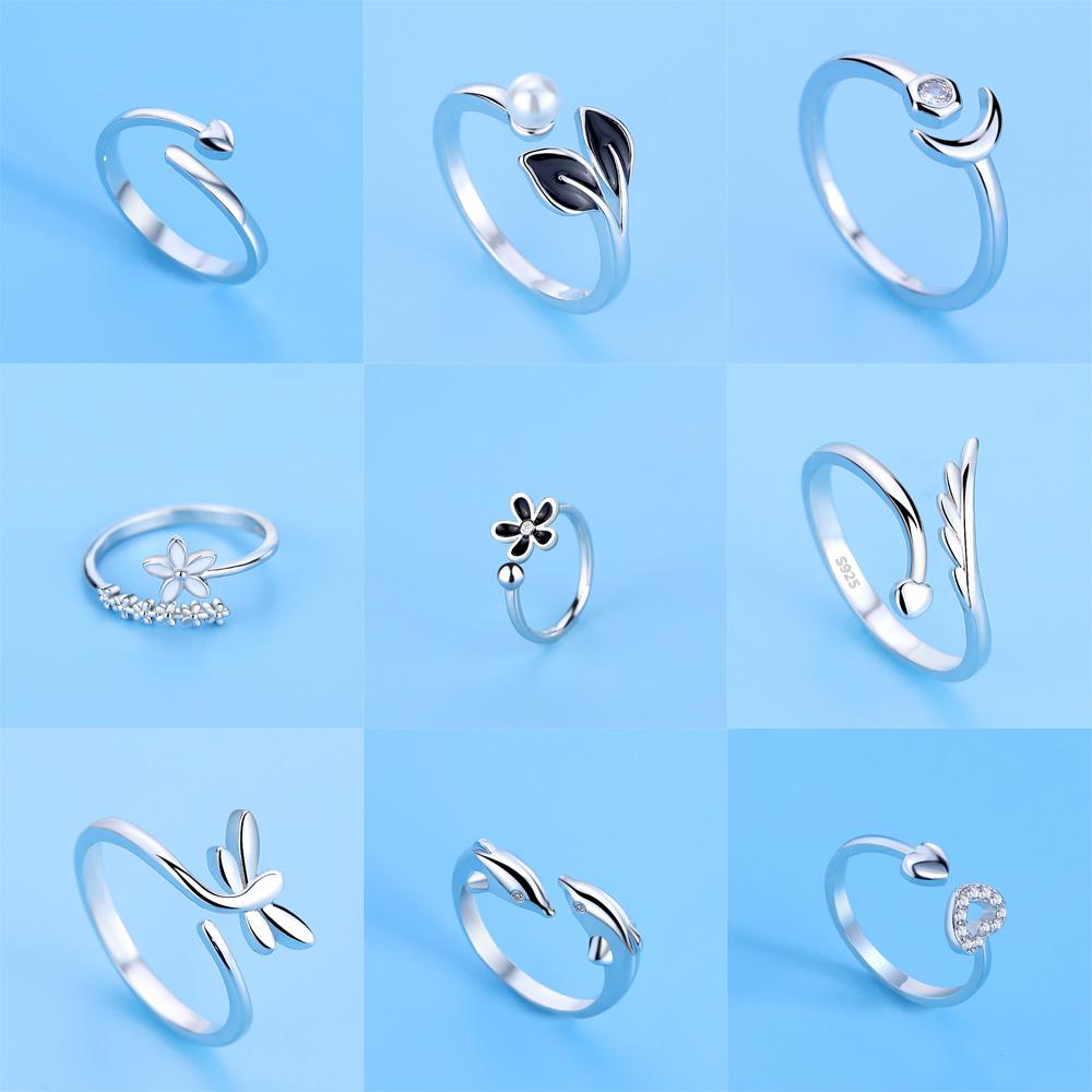 925 Sterling Silver Ring AAA Zircon Adjustable Simplicity Fashion Exquisite Women Jewelry Accessories Wedding Party Gift