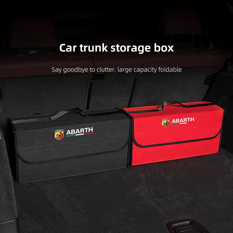 Car Trunk Storage Bag Organizer Sundries Stowing Tidying Box For Abarth Fiat 500 Tipo FR Panda Argo Freemont Viaggio Bravo Punto V10