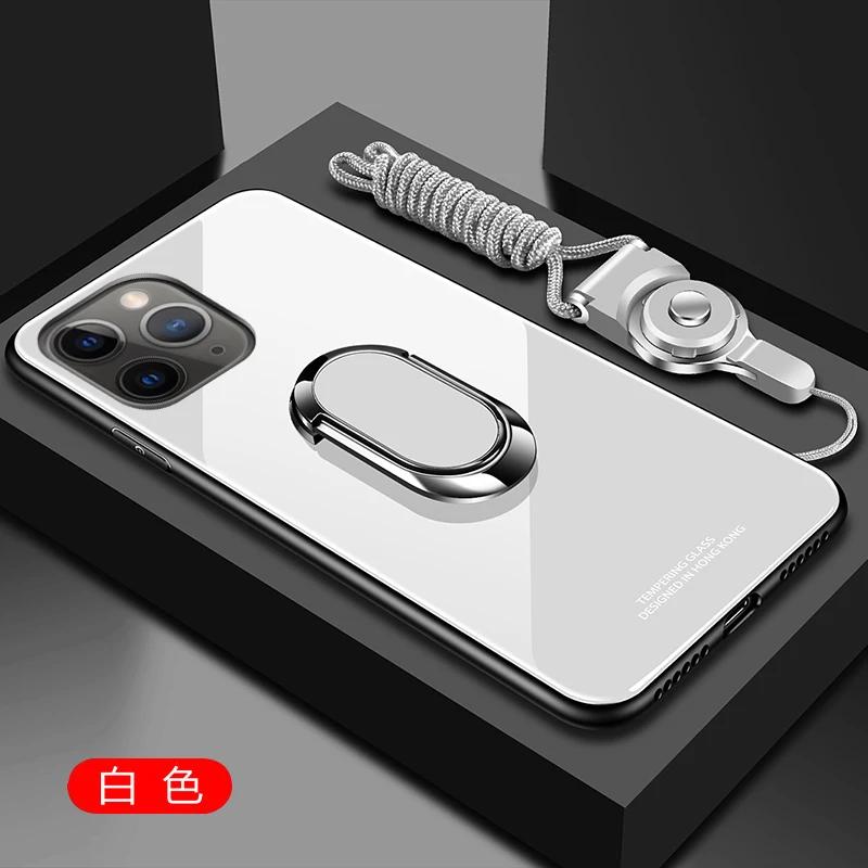 Чехол для iPhone 13 Pro Max с магнитным кольцом-держателем и подставкой для iPhone 16 15 14 12 11 Pro XR XS Max 7 8 Plus, защитное стекло
