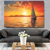Парусный спорт и закат HD фотографии постеры принты парусник сюрреалистический океан птицы пейзаж холст живопись настенное искусство Декор в гостиную