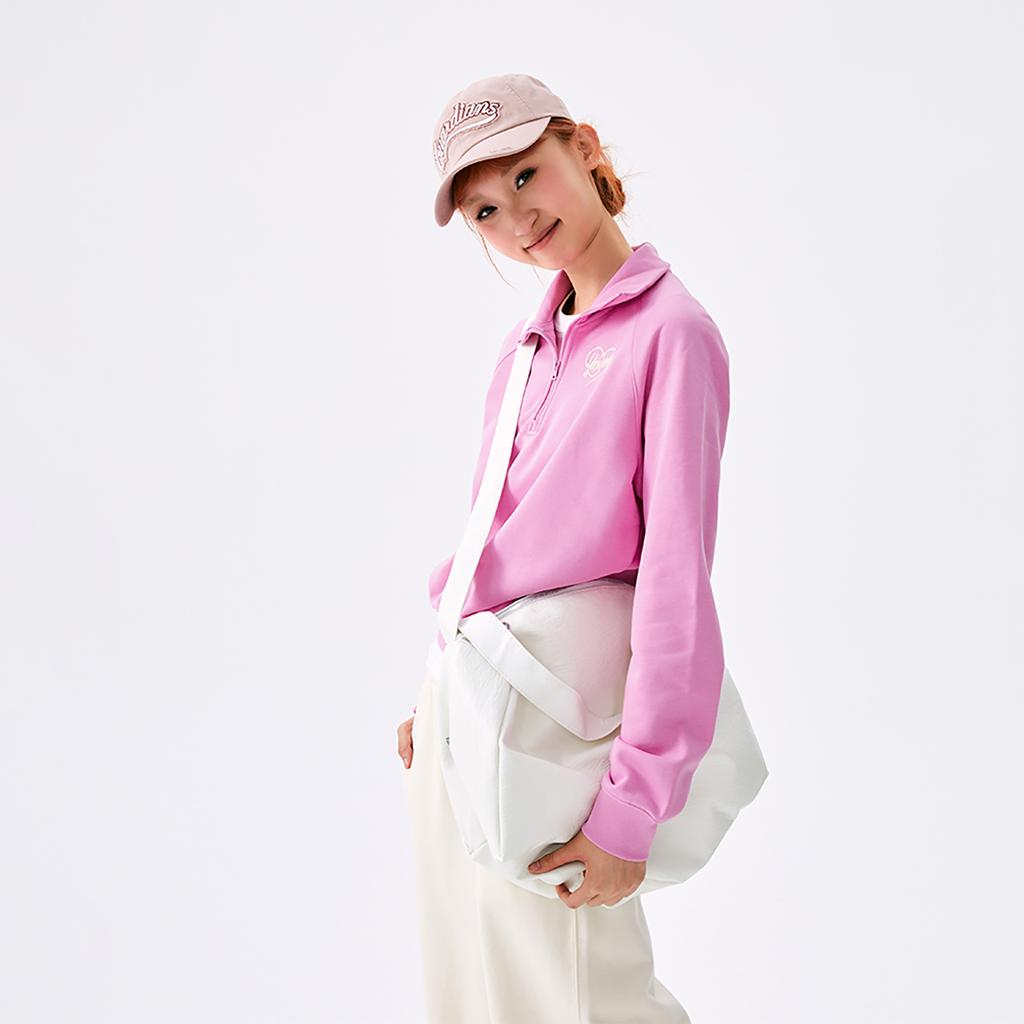 New MLB New York Yankees Heart 24FW Sweatshirt Women's Pink 3FMTH1044-50PPL