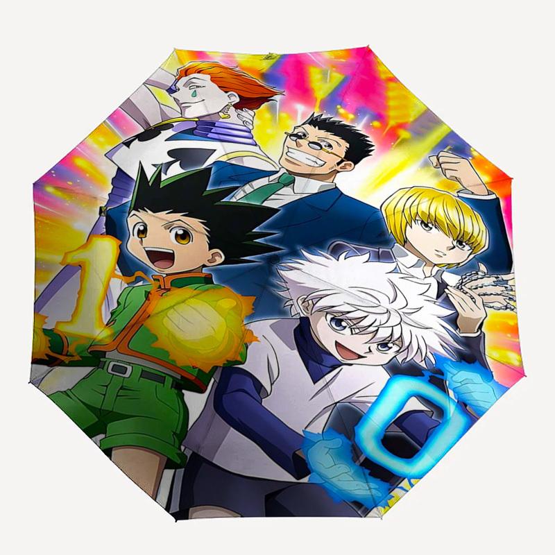 1pc Hunter x Hunter Gon & Killua Umbrella Automatic Opening Folding Design, 8-Bone Iron Frame Outdoor Umbrella, Perfect Gift for Fans, Travelers, Dail