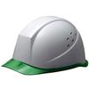 Рабочая каска Clear KP [Midori Anzen], ПК, козырек, вентилируемая, противоскользящая, SC11PCLV, RA, в комплекте, бело-зеленая