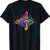 Цветная футболка с treble clef