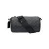 Coach Barrel 22 Monogram Print Removable Adjustable Shoulder Strap Crossbody Bag Small Men bags Charcoal-Gray CAH94-CHR