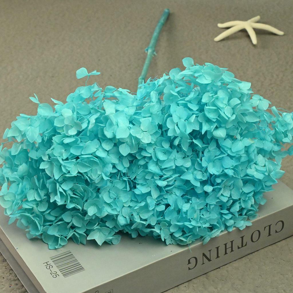 Phantom Flower: Single 20CM Preserved Hydrangea, Handmade Dried Bouquet for Decoration