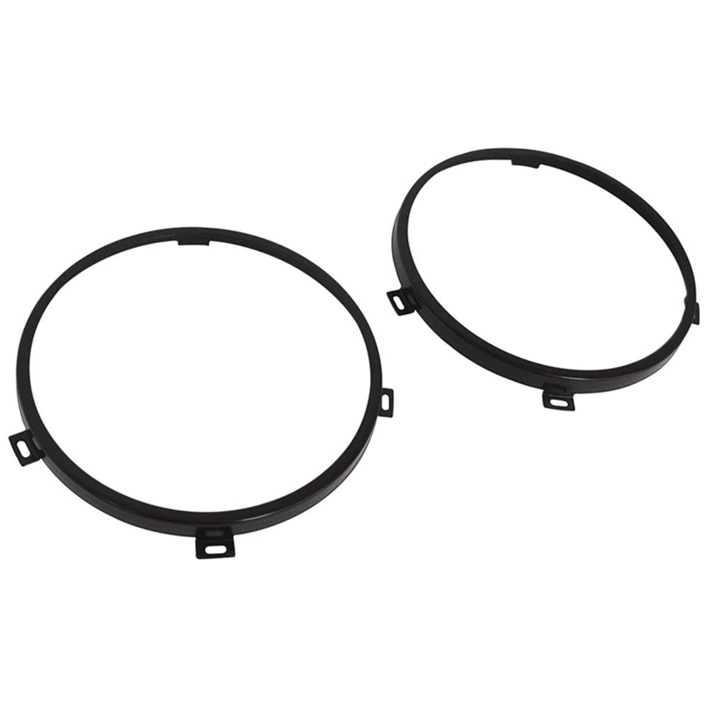 2 шт. 7-дюймовое монтажное кольцо для фары, черное, круглое, для Jeep Wrangler JK 2007-18