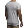 V-Neck Short Sleeve T-shirt Top Slim Muscle Casual T-shirt Men