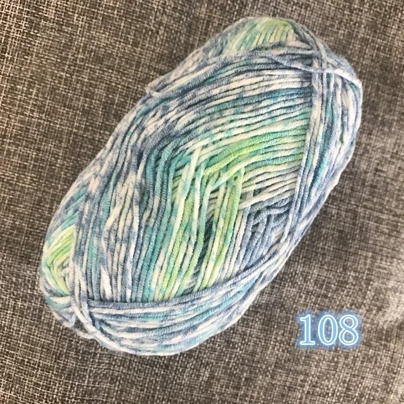 6pcs 240g/8.4oz Cotton Yarn Multicolor Gradient Yarn for Crochet & Knitting DIY Craft Yarn for CushionsTote Bags Home Decor Craft Materials