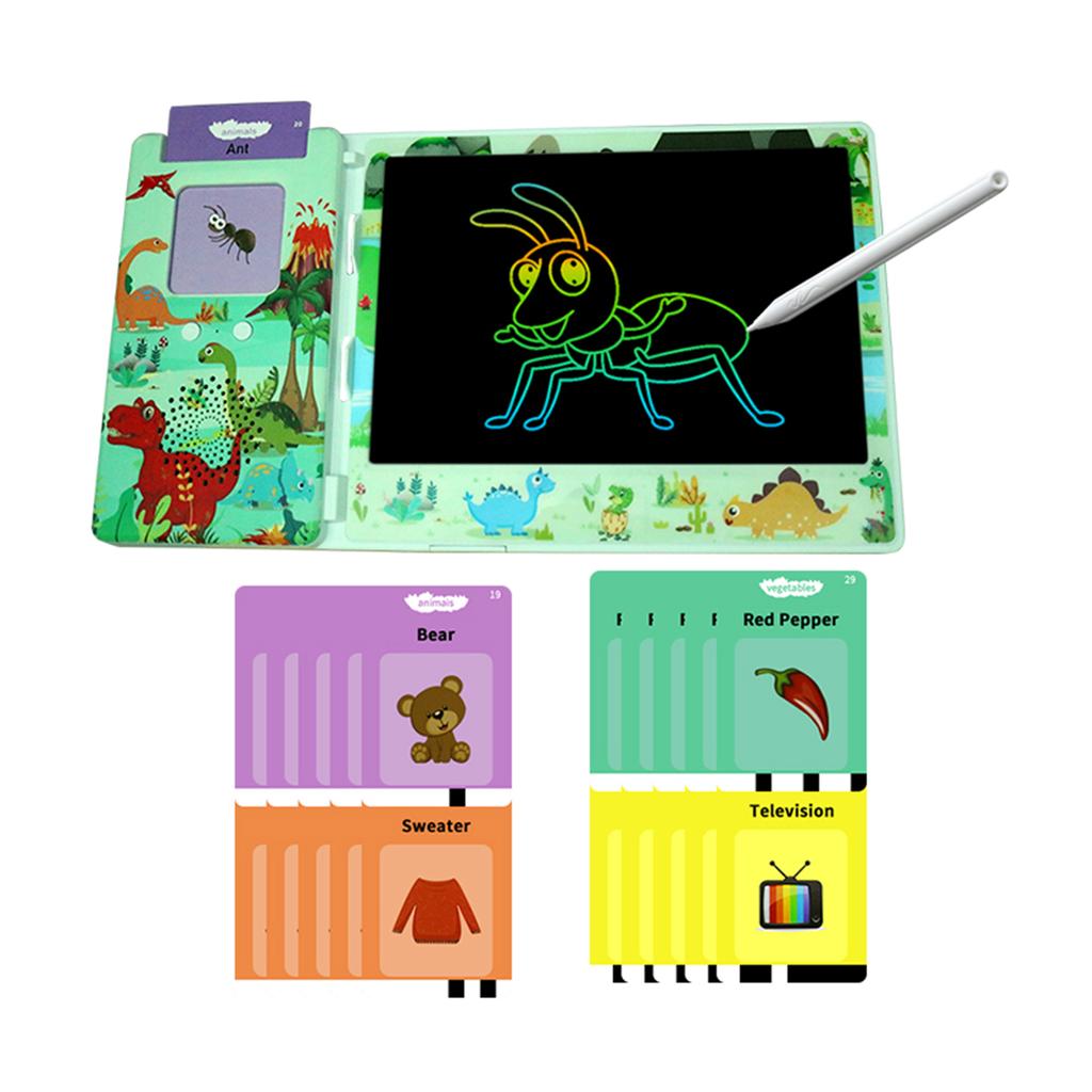 Writing Tablet 8.5 Inch LCD Eye Protection Color Screen with 112pcs Cards 1pcs Stylus Toddler