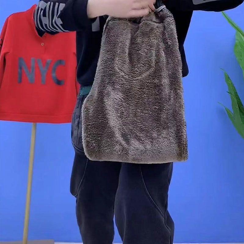 Женские джинсы-гаремы с высокой посадкой и флисовой подкладкой - Эластичные, Утепленные, Модный свободный крой