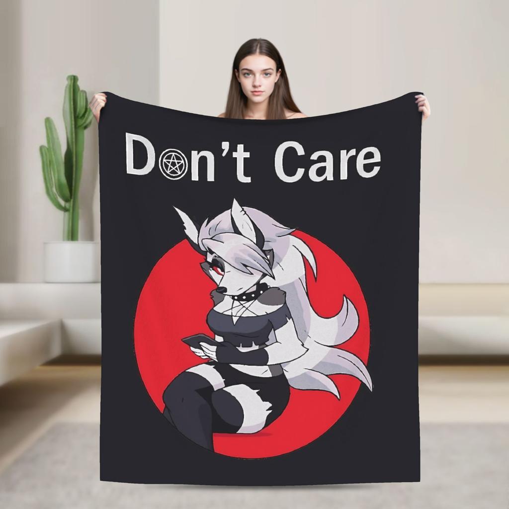 Helluva Boss Loona Flannel Blankets Warm Throw Blanket for Living Room Airplane Travel Graphic Bedspread Sofa Bed Cover