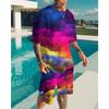Summer Color Vortex 3D Print T-Shirts Shorts Sets Men's Tracksuits Oversized Short Sleeve T Shirt Pants Set Man Suits Clothing