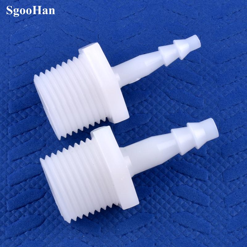 10pcs/lot PE Pagoda Direct Connector G1/2" 3/4" Male Thread To 4~25mm Barb Joints Aquarium Adapter Air Pump Tube Connector Micro Irrigation Hose Joint