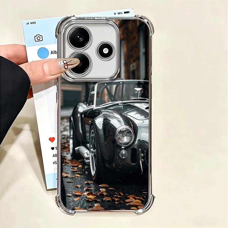 Винтажный Автомобиль Ретро Ностальгия Мягкий Чехол Для Телефона Для Xiaomi Poco X7 X8 Pro Max X6 X5 X3 F8 Ultra F7 M8 M7 M5S Redmi 15C 15A 15 14C 13