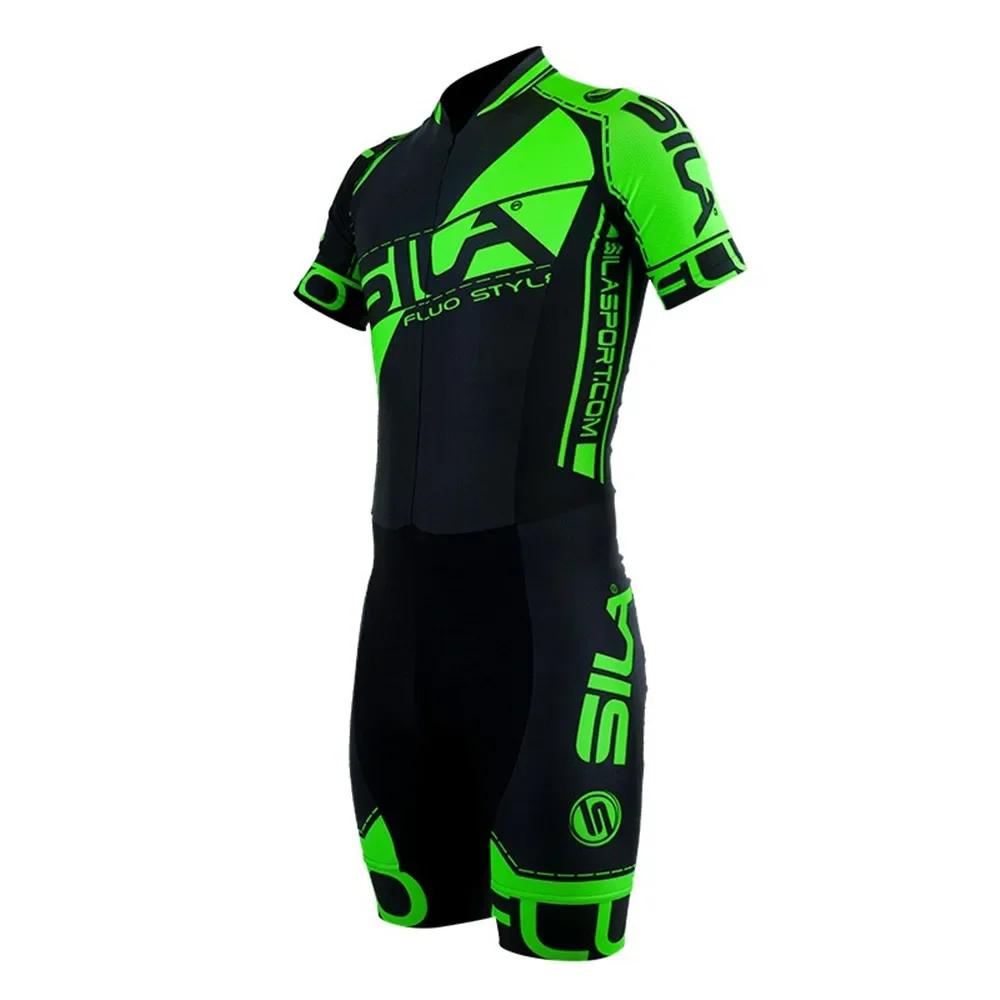 Sila Kids Cycling Skating Suit Inline Skate Speed Skating Short Sleeve Racing Suit Ciclismo Children's Fast Skating Clothing