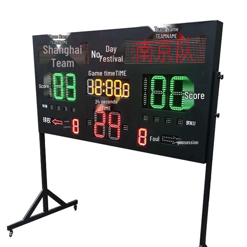 Basketball Electronic Scoreboard with 24-Second Timer