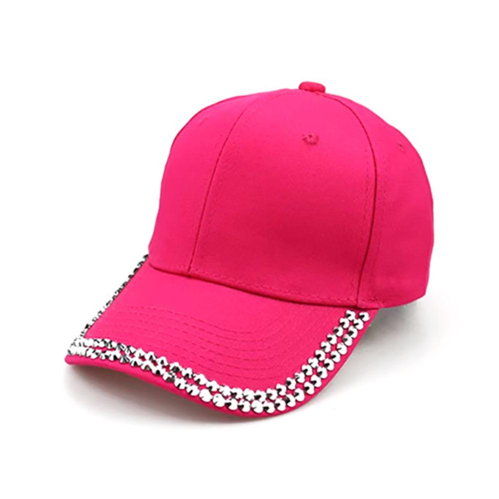 Adjustable Rhinestone Baseball Cap Elegant Streetwear Cap Diamond Brim Cap  Couple Accessories