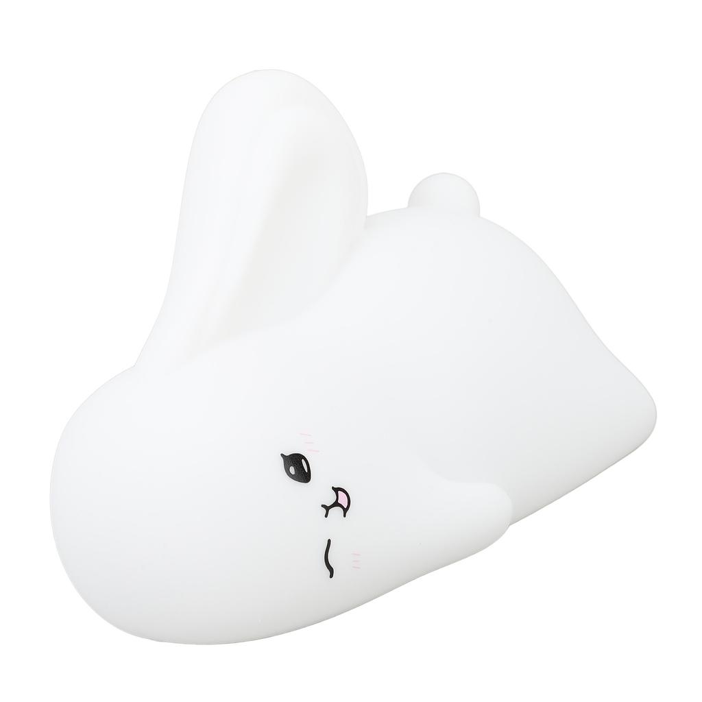 Night Light Silicone Cute Rabbit USB Rechargeable LED 1200mAh Night Lamp for Infant Breastfeeding Sleep Nurseries