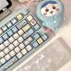 142 клавиши Mao Keycap Синий Мяу Работа Котёнок Для Механической Клавиатуры PBT Сублимация Mao Милый Мяу Кошка Набор Колпачков Клавиш