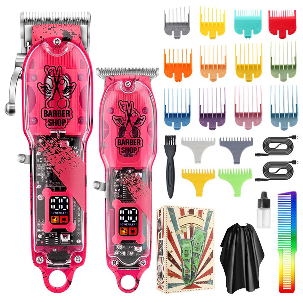 Electric Hair Clippers Cordless Hair Trimmer Men " S Haircut Kit with 16 Guide Combs Hair Trimming