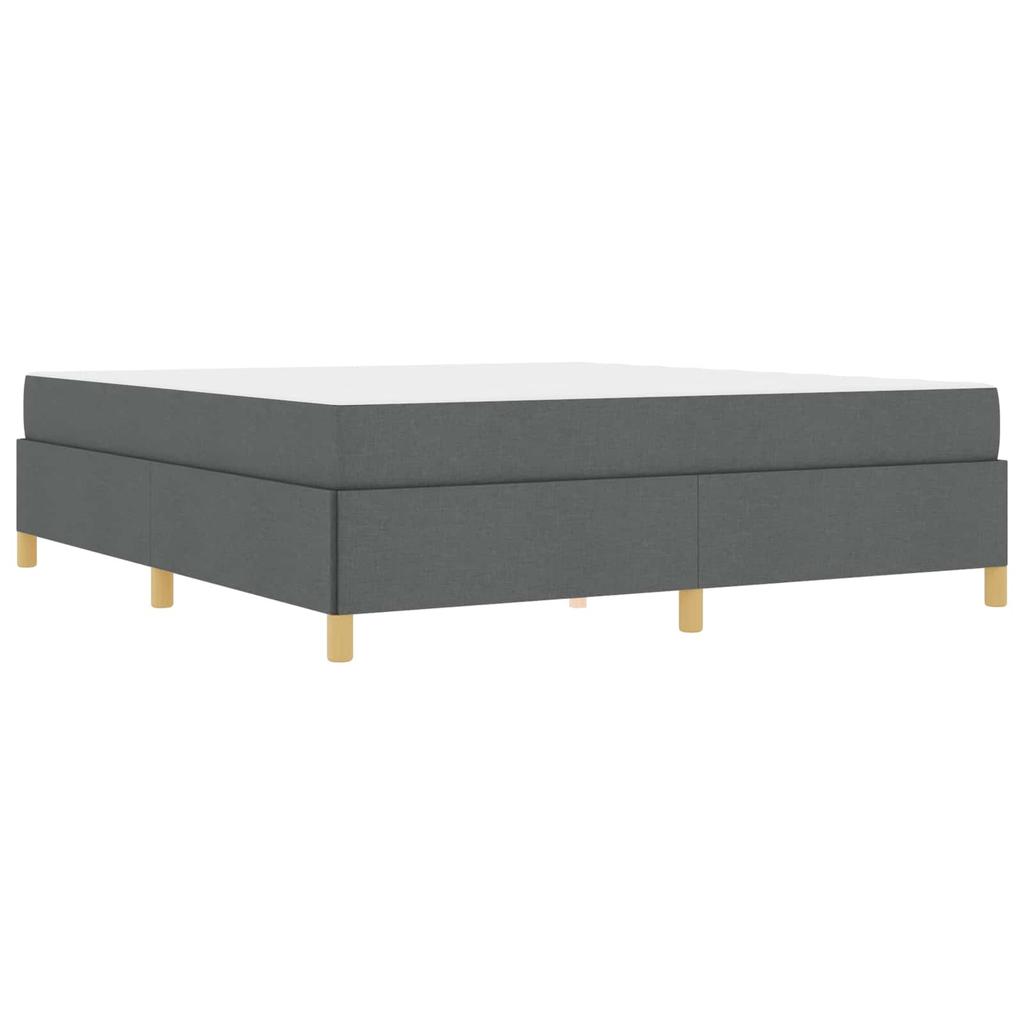 Bed Frame with Mattress Dark Grey 180 x 200 cm Fabric