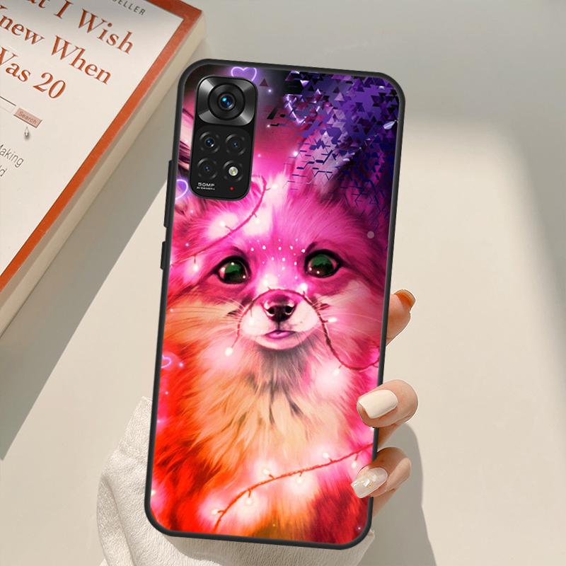 Чехол с милым мультяшным животным лисой для Xiaomi Redmi Note 10 8 9 11 Pro 8T 9S 10S 11S Redmi 10C 9C 9A 9T K50 K40 Gaming