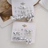 18/36pcs Minimalist Irregular Twist Heart Earring Set for Women Fashion Teardrop Floral Studs Dates Vacation Daily Wear Jewelry