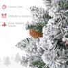 60" Snowy Pine Cone and Berry Christmas Wreath, with LED Lights