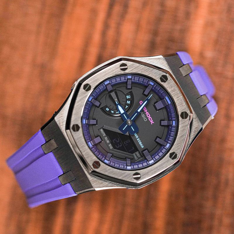 Casio Унисекс Часы с Жидкокристаллическим и Аналоговым Двойным Дисплеем Серия 48,5 мм Черные GA-2100VB-1A(Watch8--)