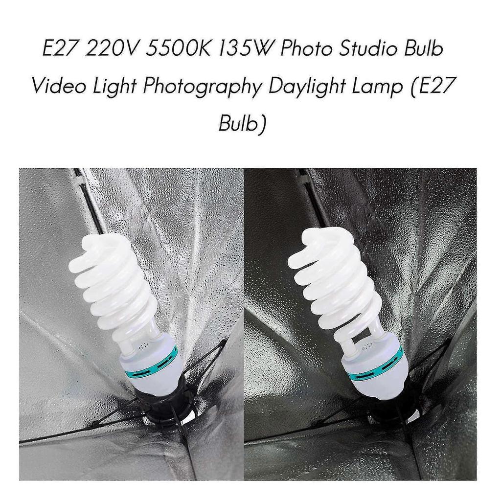 E27 220v 5500k 135w Photo Studio Bulb Video Light Photography Daylight Lamp (e27 Bulb)