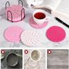8Pcs Trivets Set for Hot Dishes Cotton Woven Pot Holders Heat Resistant Hot Pads Non-Slip Kitchen Table Protector for Counter
