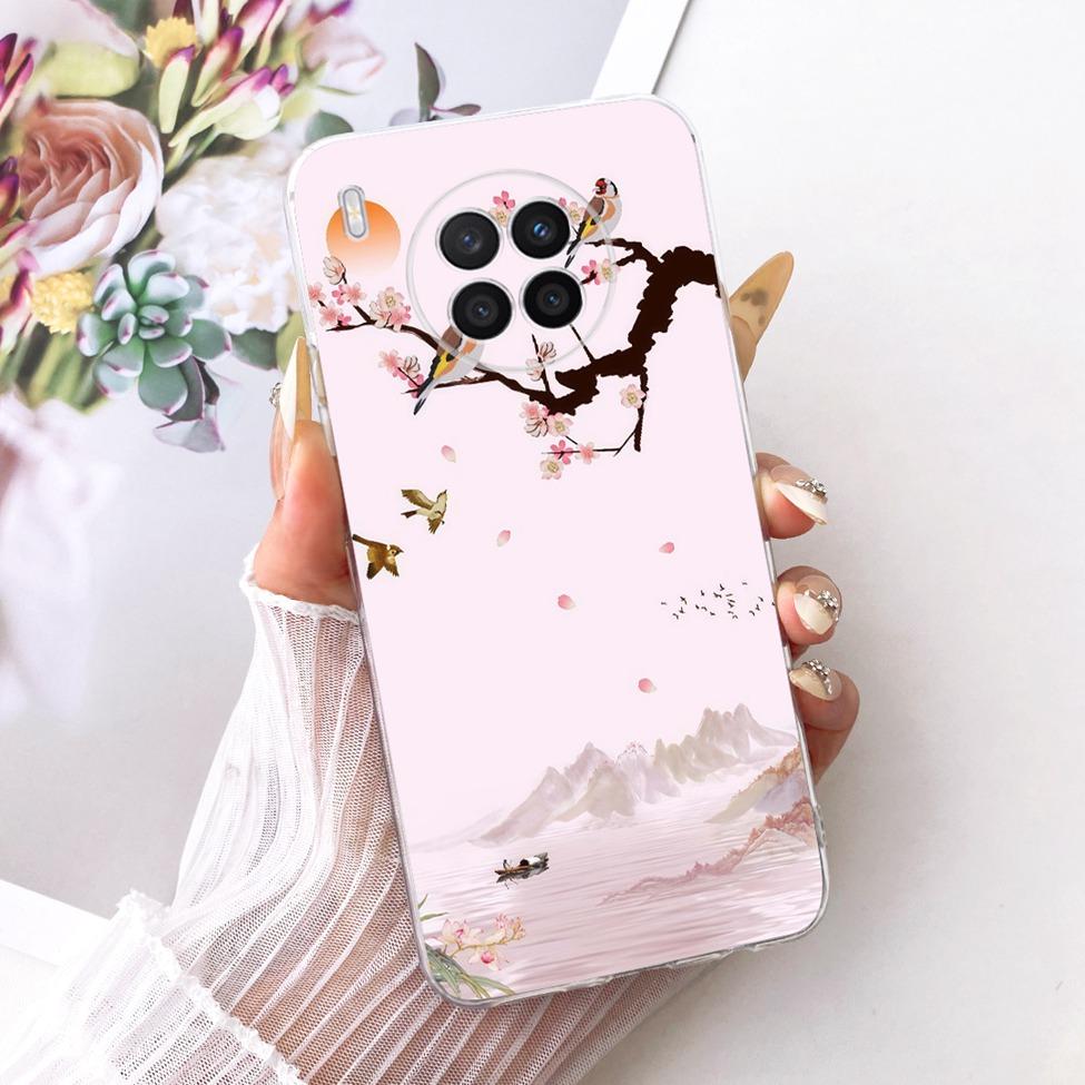 Cover For Huawei Nova 8i Case Cute Cat Fashion Butterfly Funny 2D Painted Casing NEN-L22 NEN-LX1 NEN-LX3